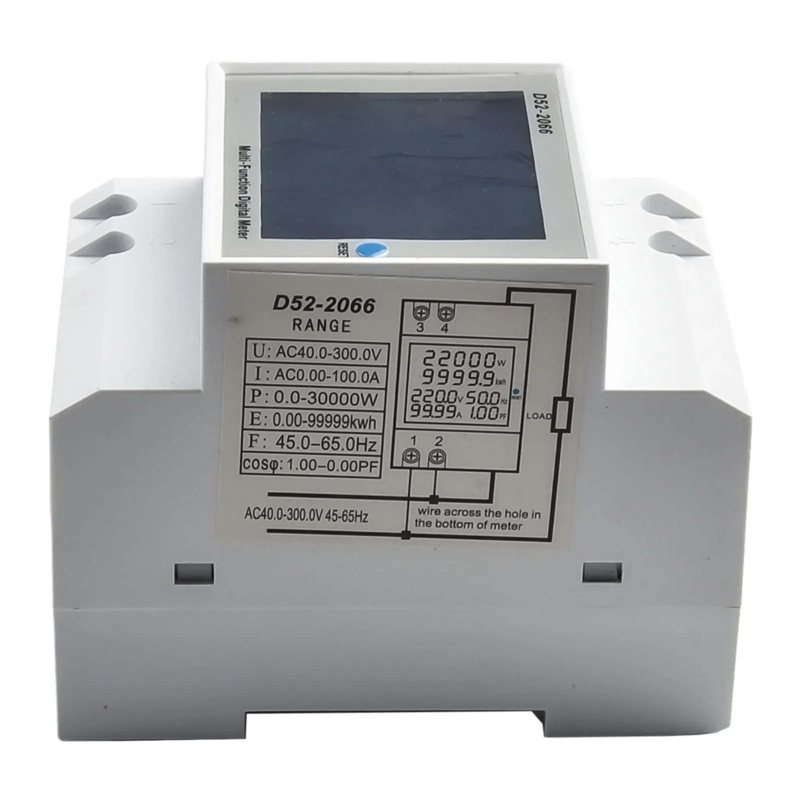 Electricity Meter 100A DIN Rail AC40-300V Built-in Power Meter With Integrated Current Transformer Smart Rail-type