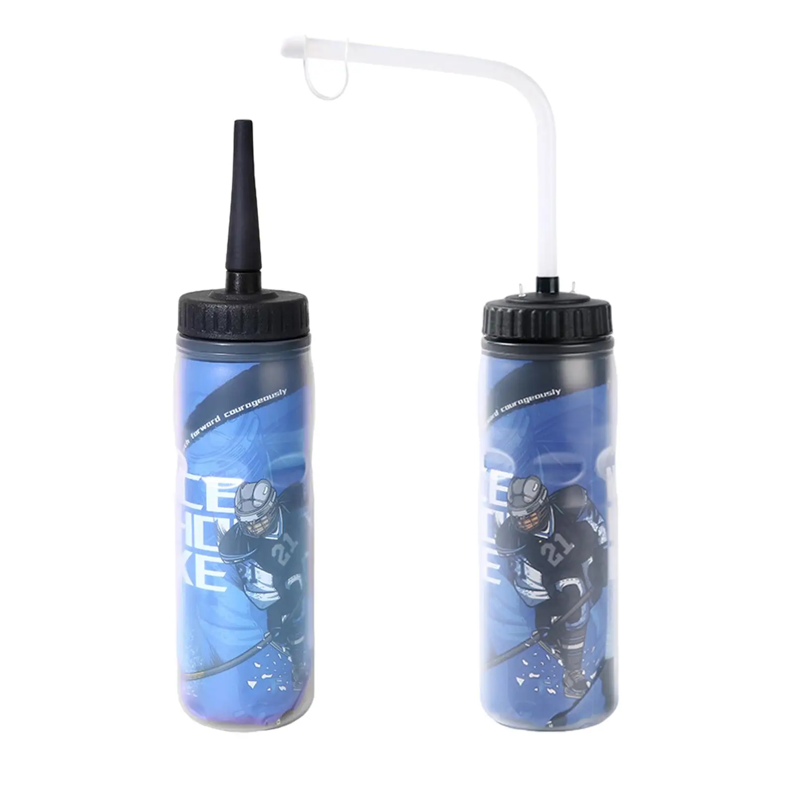 Sports Water Bottle 650 ml Fitness Bottle for Cycling Ice Hockey Soccer