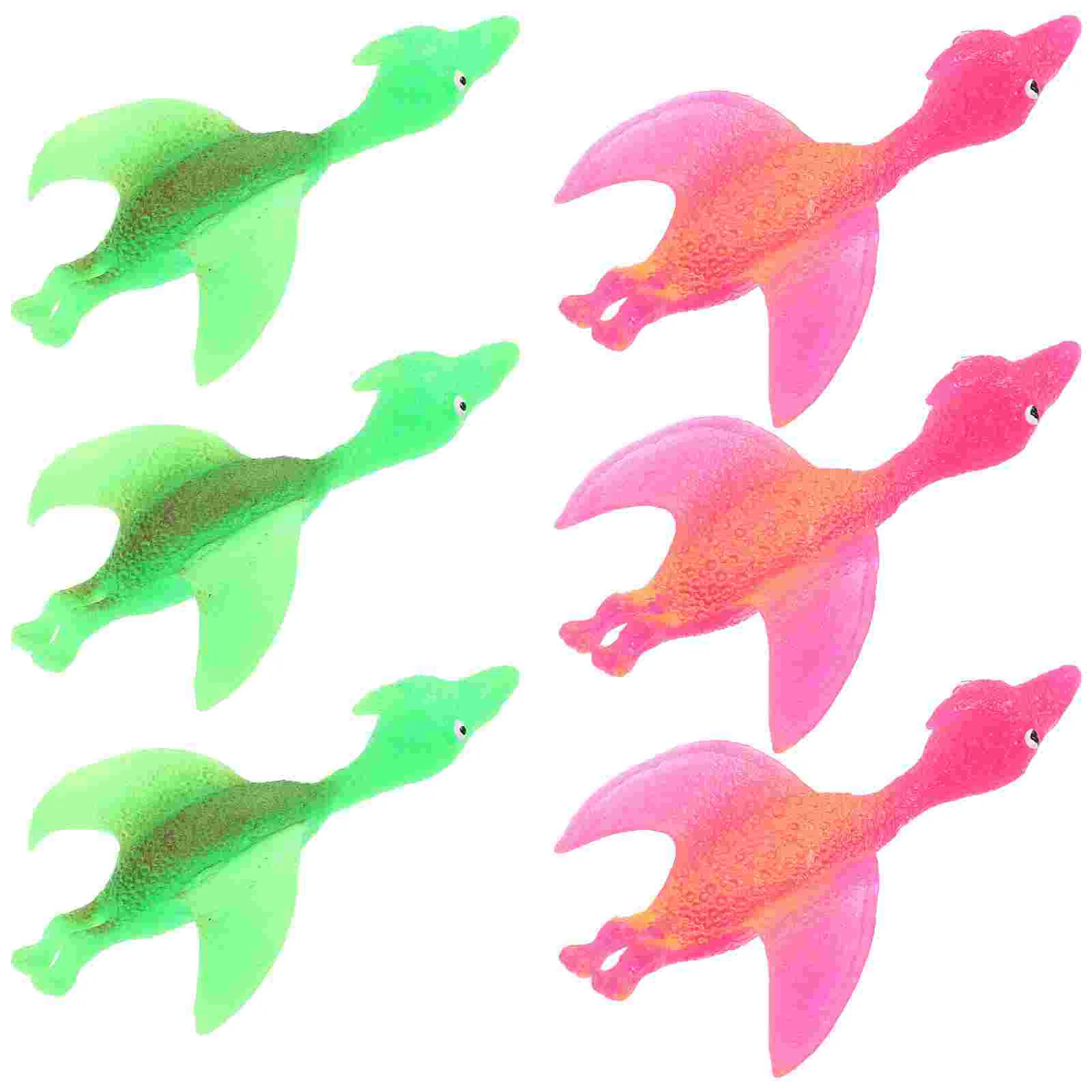 

6 Pcs Toys Dinosaur Finger Ejection Gift Catapult Flying Stretchy Child Office