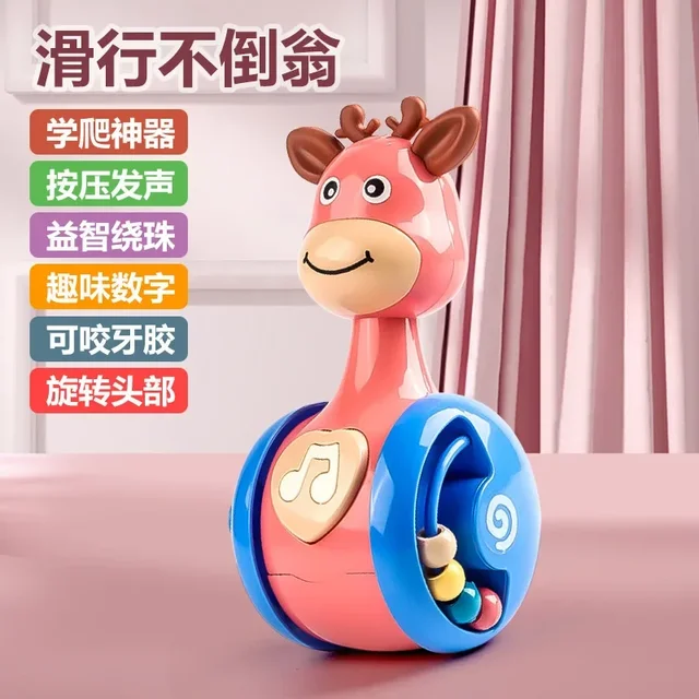 Jouets Tumbler Wobbler pour bébé garçon et fille – Parfaits pour apprendre à escalar et à l'éducation précoce! Jouets pour bébé Roly Poly de 6 à 12 mois 6