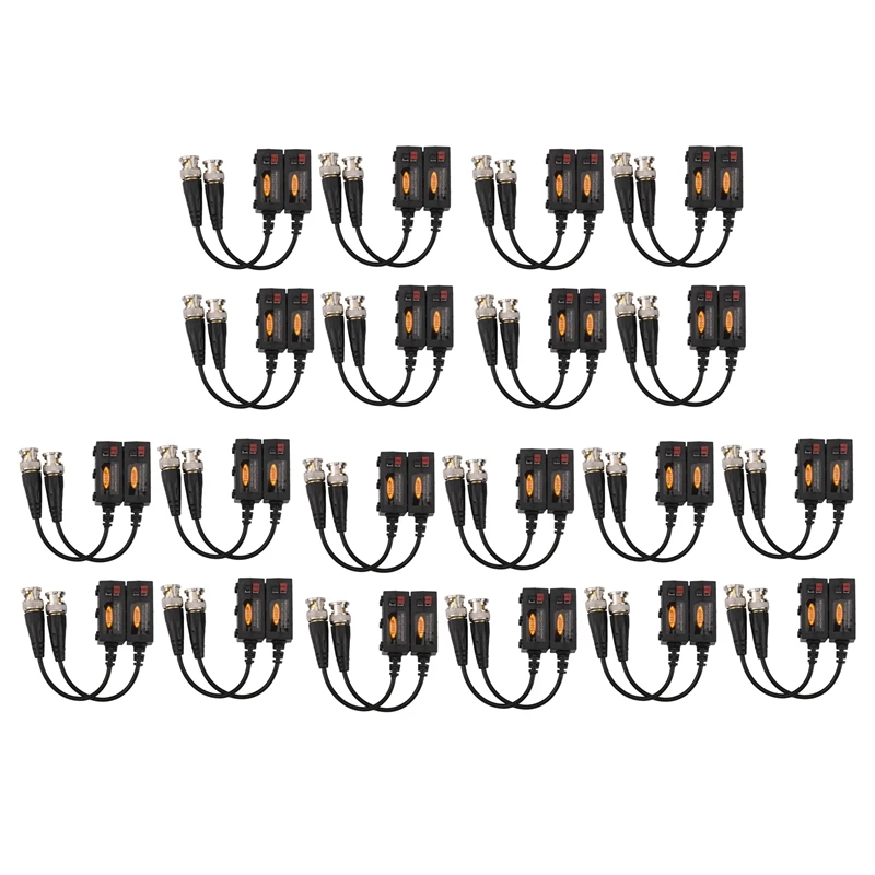 

RISE-1080P AHD/HD-CVI/TVI/CVBS Passive HD Video Balun Transmitter 20 Pairs (UTP Up To 350M-600M)