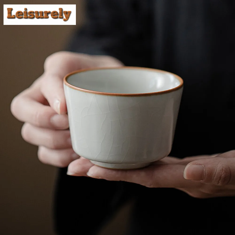 Imitation of The Five Famous Kilns of The Song Dynasty Tea Cup Gift Box Set Ceramic Master Cup Personal Tea Cup Chazhan Tea Bowl