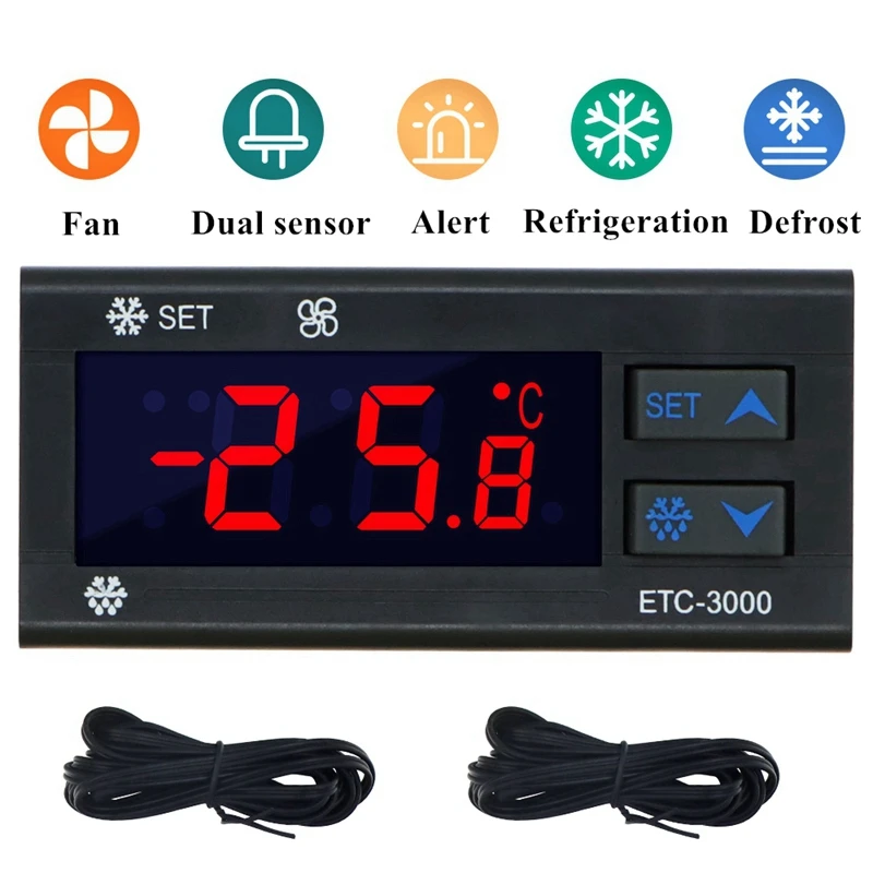 ETC3000 mini digital temperature controller refrigerator thermostat
