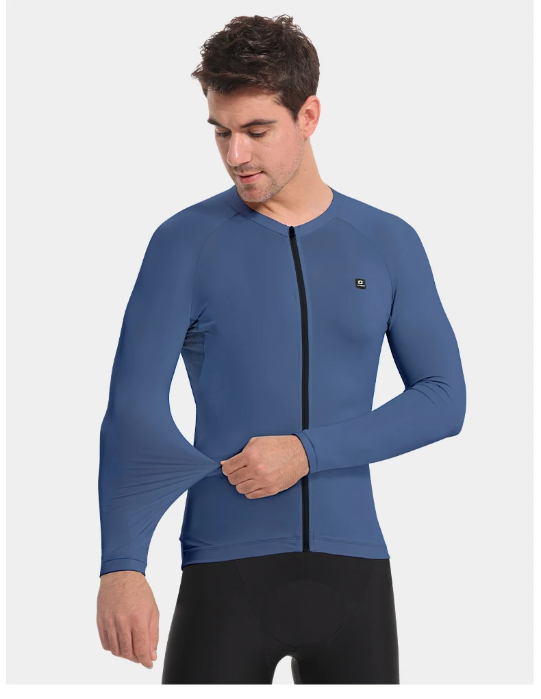LAMEDA Radtrikot Herren Frühling Atmungsaktiv Mountain Road Bike Langarm 3 Taschen Radfahren MTB Shirt Schnell trocknende Fahrradbekleidung – Detail 18