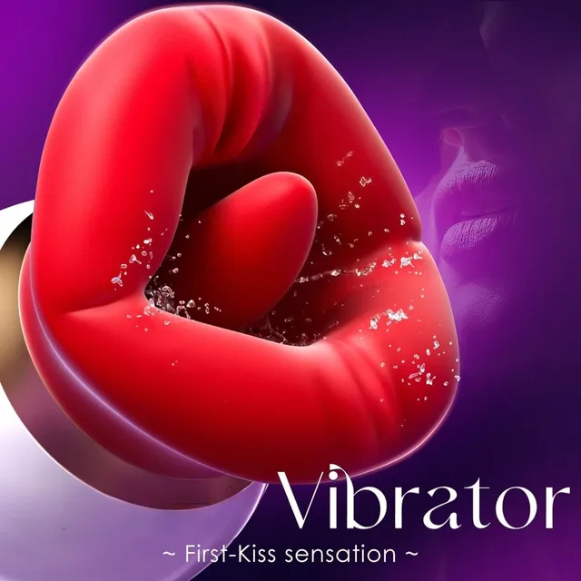 Leistungsstarker Vibrator zum Lecken von Zungen, Sexspielzeug für Erwachsene für Frauen, 3-in-1-Mund-förmiger Saugvibrator, 10-Gang-Anal-Klitoris-Flatter-Vibrator 1