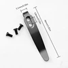 1Set 4 Types 420 Stainless Steel Fold Knife Pocket Clip Back Clamp With 3pcs M 2.5 Screws DIY Make Accessories Parts 6