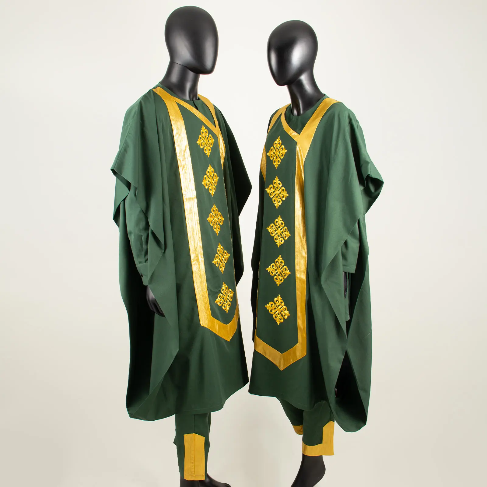 Bazin Riche Stylish Matching African Attire Couples Top Shirt and Pants Robe Sets Dashiki African Traditional Clothing Y23C099