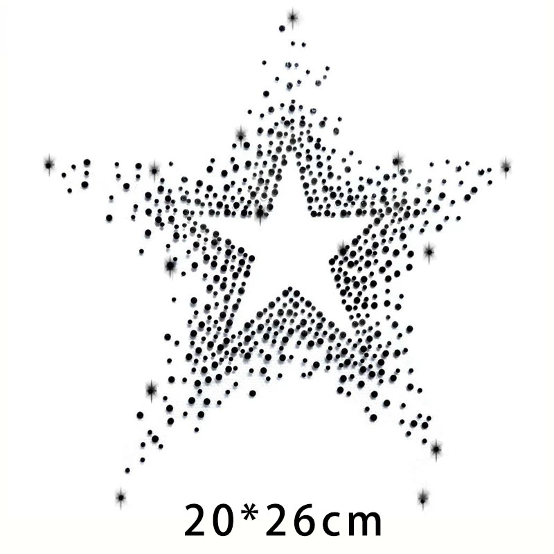

Stars Hot Melt Glue Hotdix Rhinestones for Clothes Garment Shining Appliques Hot Fixing Rhinestones DIY Crystal Fixation Patches