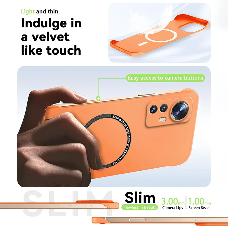 Magnetic Slim Frameless Anti-Scratch Shockproof Phone Case