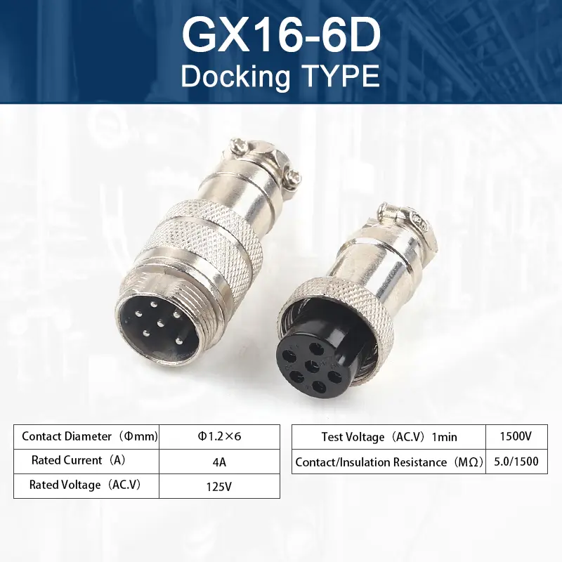 GX16 2/3/4/5/6/7/8/9/10 Pins Aviation Plug Aviator Socket Butt Joint Male&Female Docking Connectors image 15