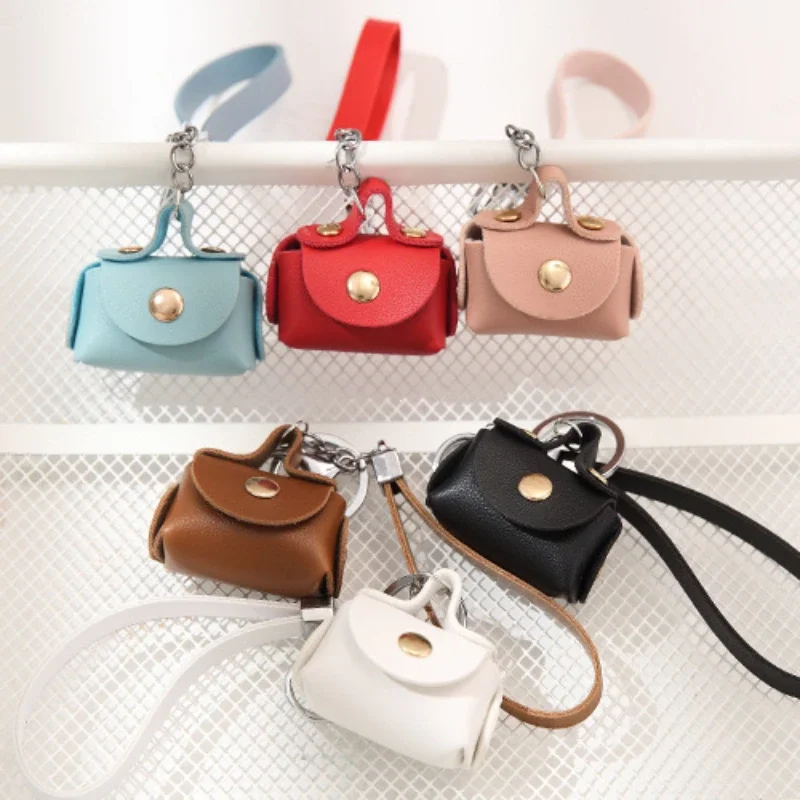 Cute Coin Purses Women's Bags Soft Leather Housekeeper Keychain Coin Wallet Pouch Mini Portable Storage Bag Small Earphone Box