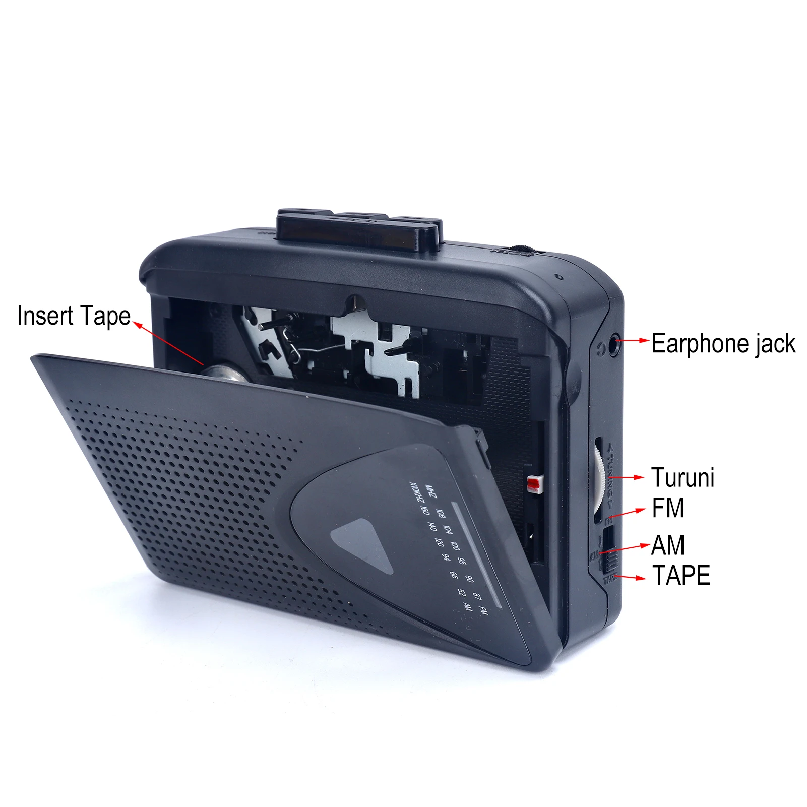 Cassette Player Portable Speaker AM/FM Radio Function