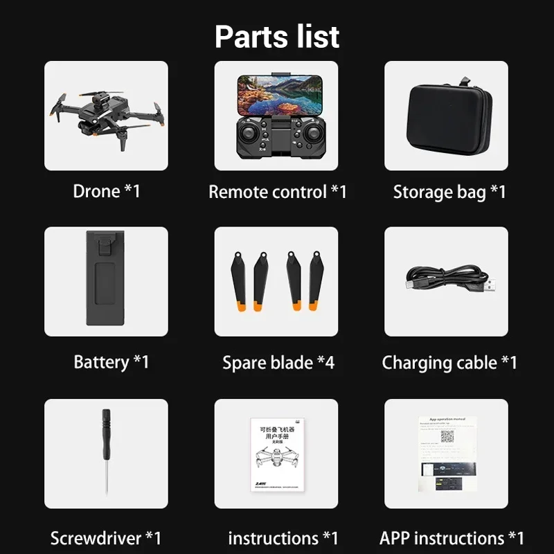 P8 PRO 5 렌즈 드론 8k 고화질 항공 사진, GPS 포지셔닝 접이식 리모컨 비행 장난감, 신제품