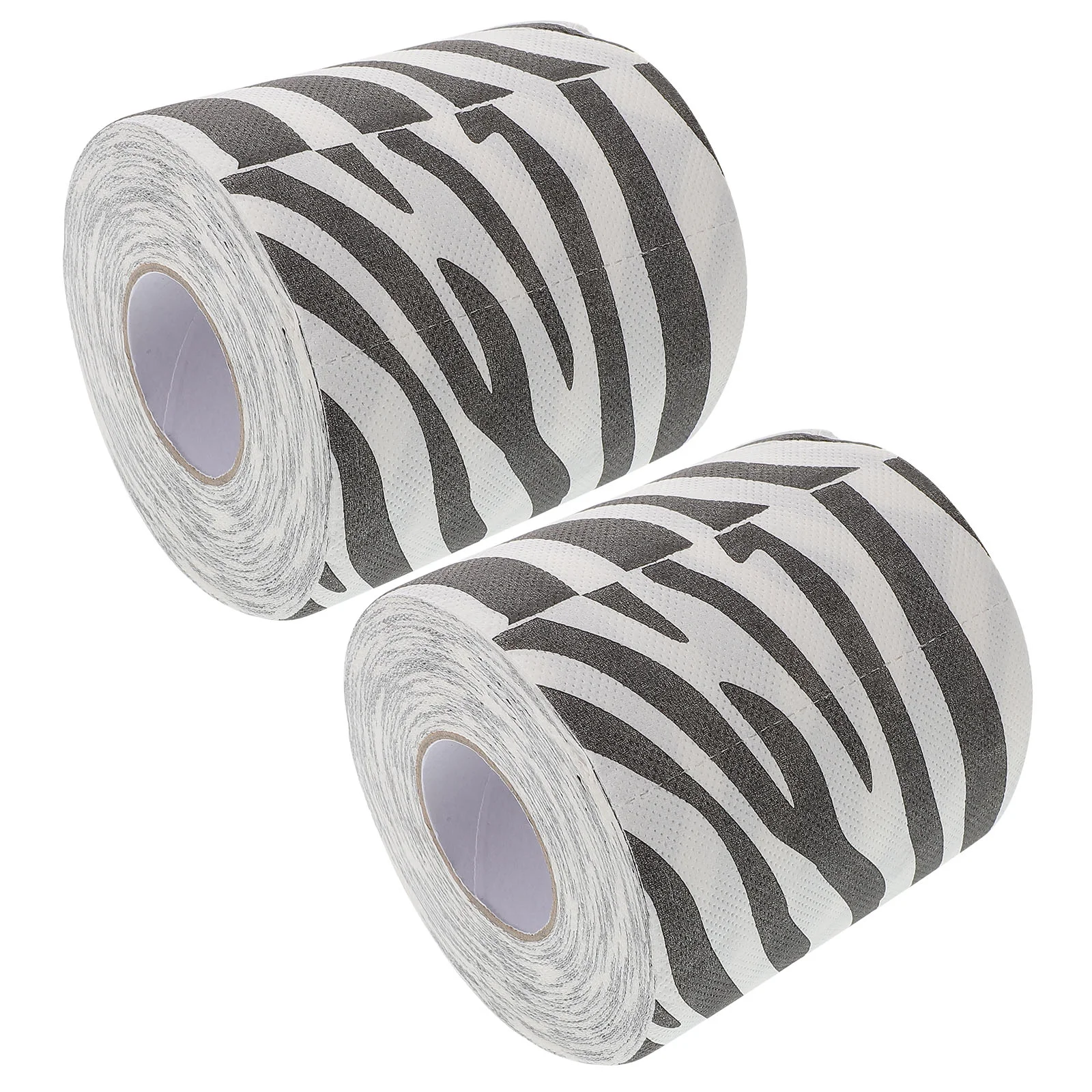 2 Pcs Soft Printed Roll Paper Unique Zebra Print 3d Texture Toilet Tissue Sanitary Paper Reptile Ribbon Animal Print Ribbon Self
