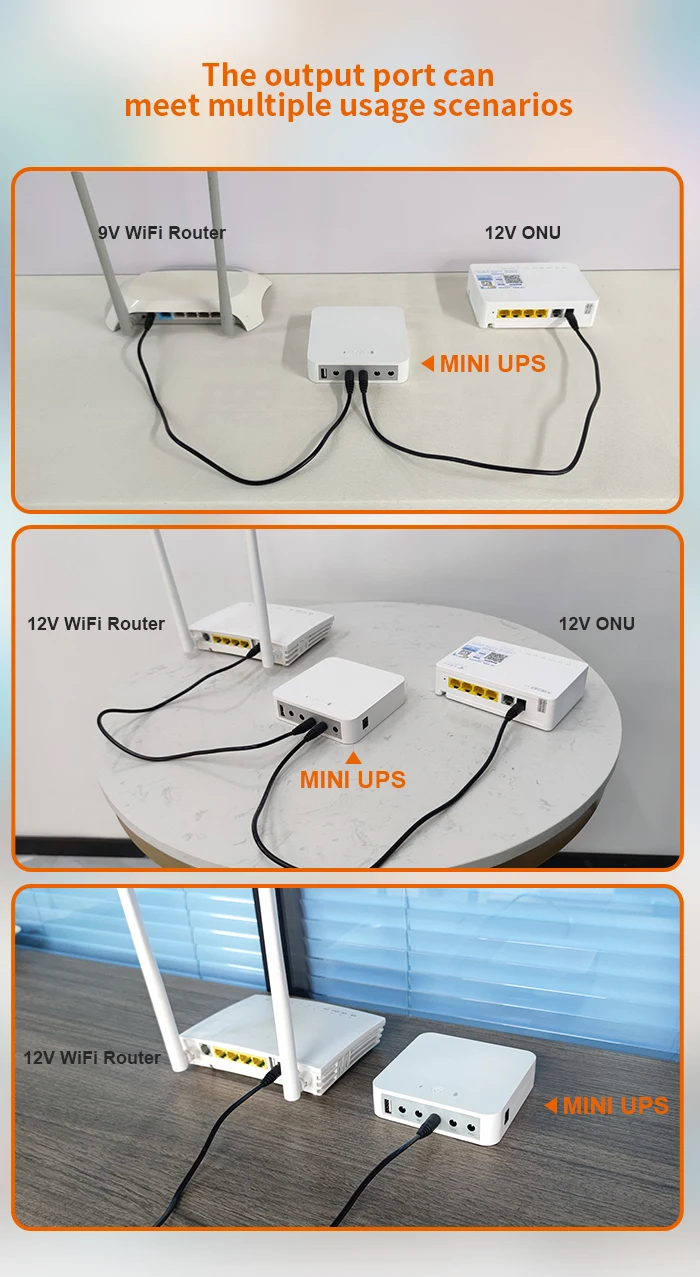 Description Picture 6 of item13200mAh UPS Uninterruptible Power 18W Supply Battery Backup 5v 9v 12v 19v Output Power Router Modem Adapter POE emergency Power