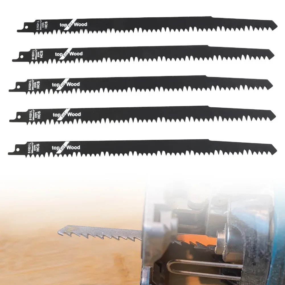 1pc 12in S1531 BI-Metal Reciprocating Saw Blades Handsaw Multi Saw Blade Pruning Cutting Wood Metal Plastic Board Sawblade hand saw multi purpose saw handheld saw reciprocating saw blades