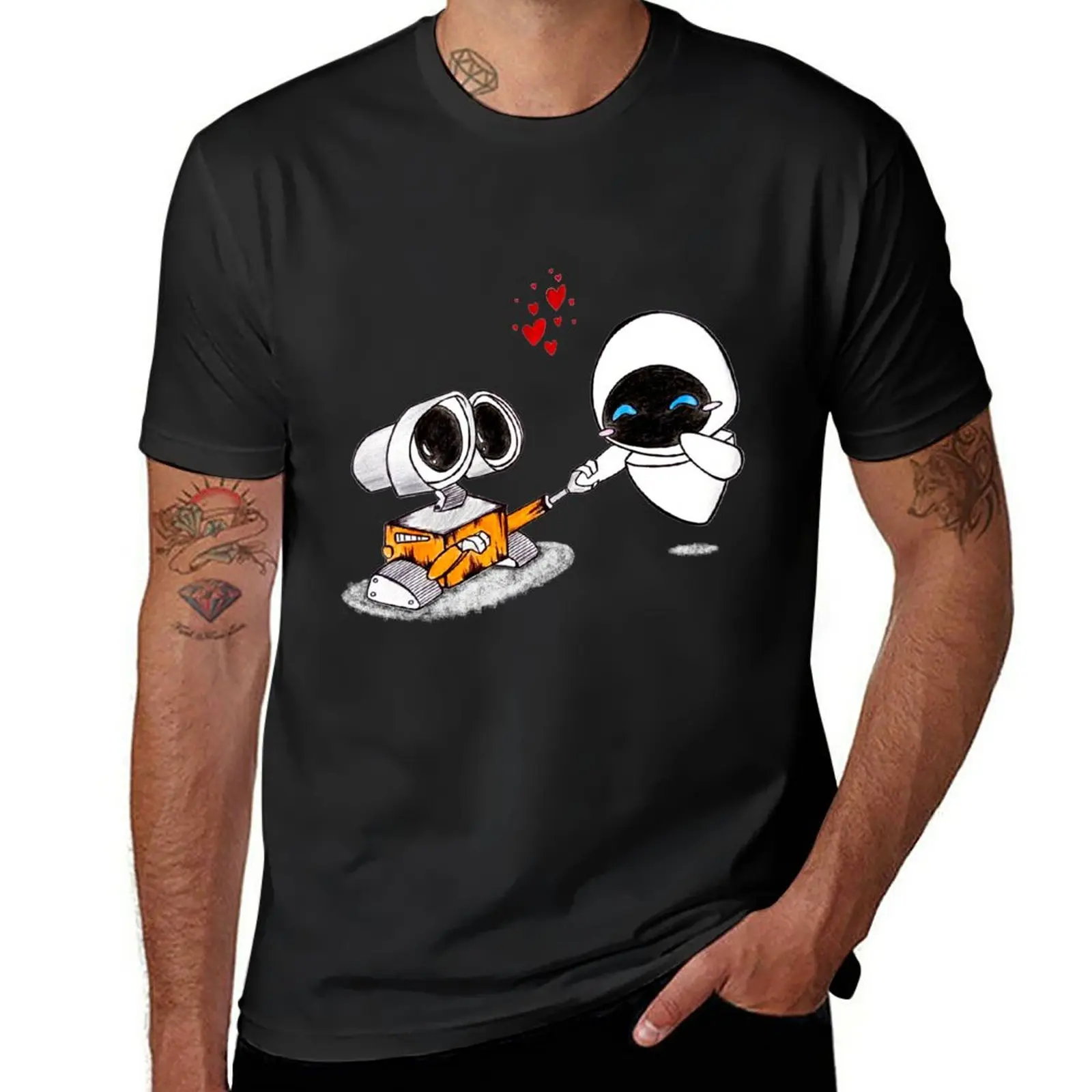 

New Wall.e Eve Pencilcolor drawing T-Shirt anime t-shirts man sports fan t-shirts tops mens plain t shirts