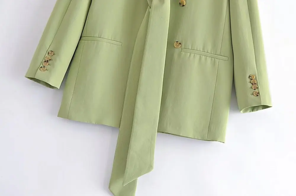 short pants suit PUWD Women V Neck Straight Long Sleeve Blazer 2022 Spring Fashion Ladies Office Ladr Solid Color Bazer Female Green Suit blue pant suit