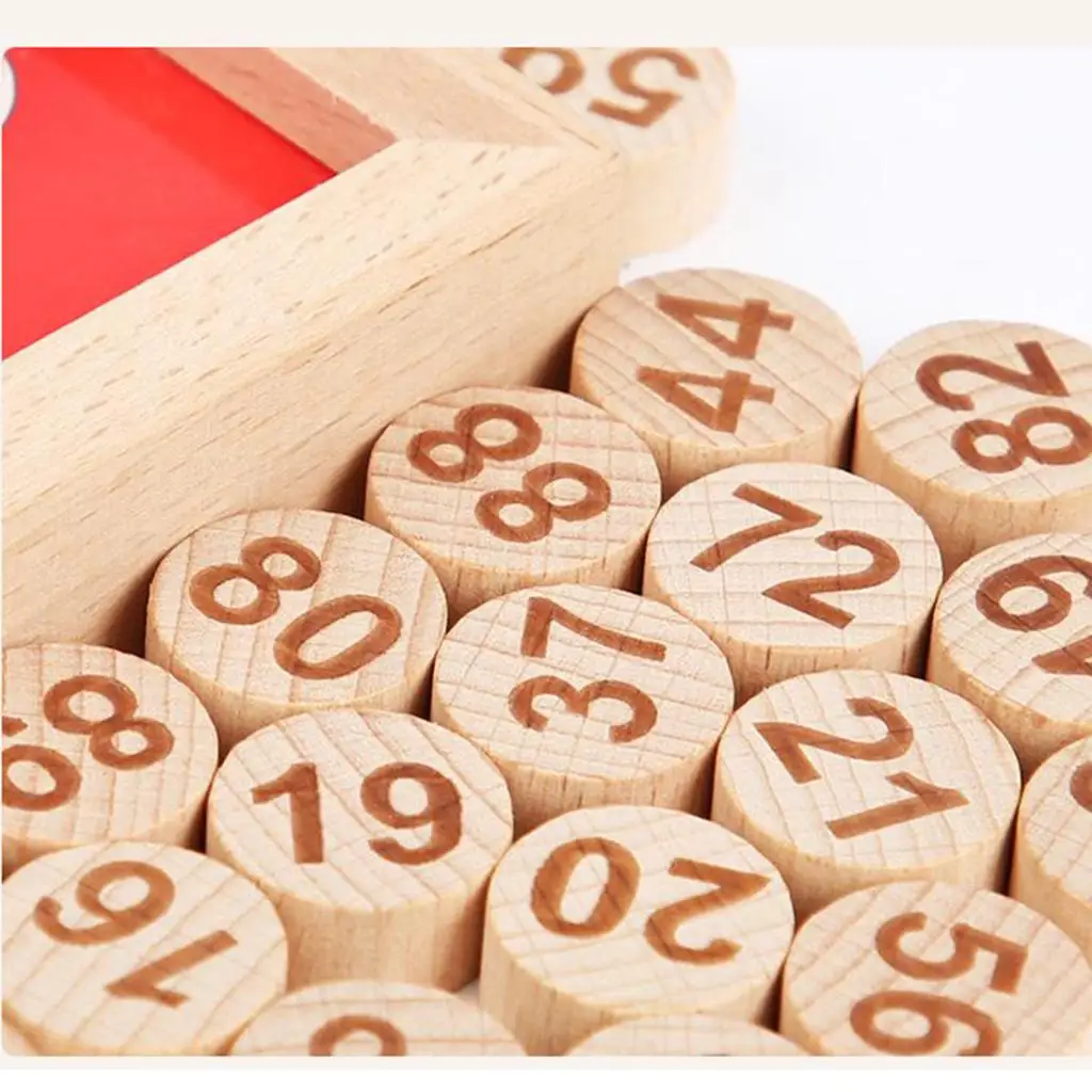 Wooden Hundred Board Game 1 to 100 Numbers Math Learning Toy