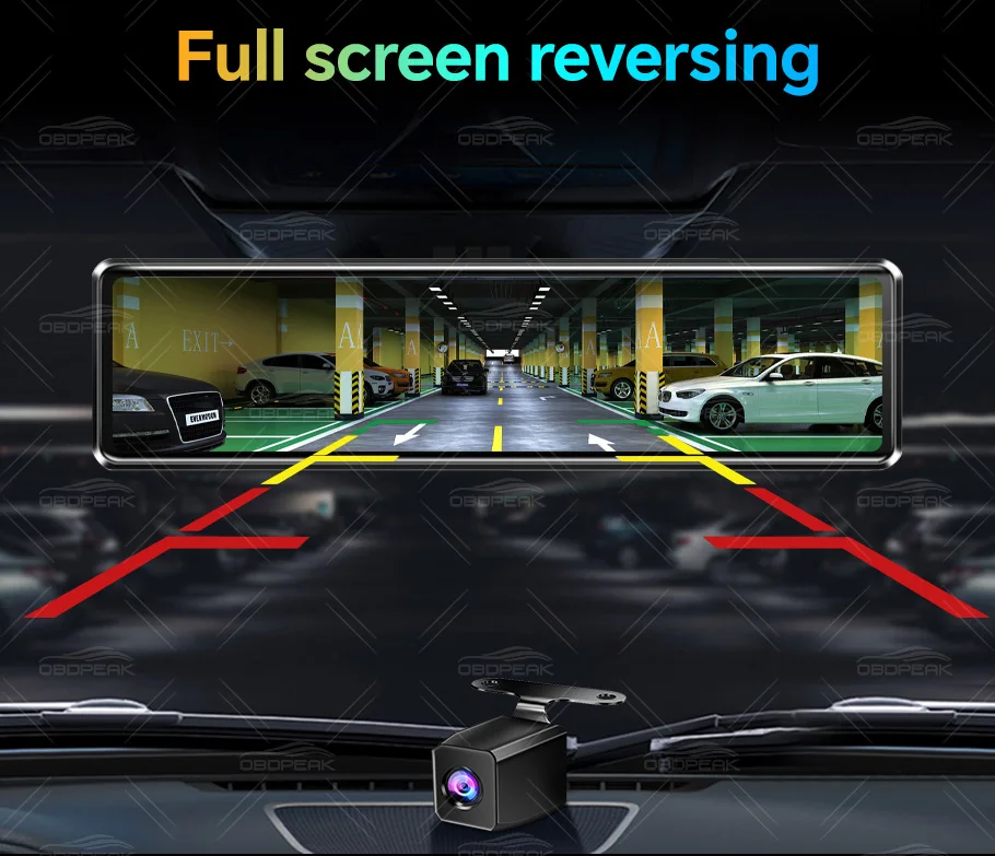 K4 11.26 Inch Carplay & Android Auto 4K 2160P Wifi Dash Cam Rearview Mirror Car