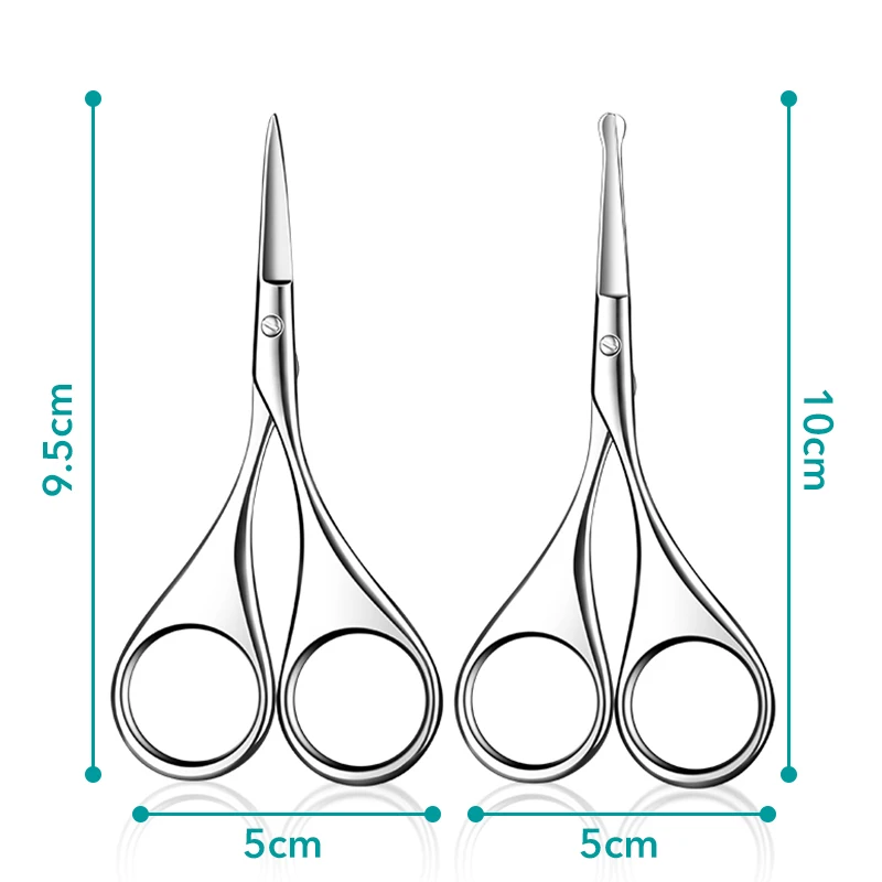 1pcs Beauty Small Eyebrow Scissors Curved Rounded Facial Nose Hair Trimming Tweezer Vibrissa Eyelashes Grooming Makeup Tool 6