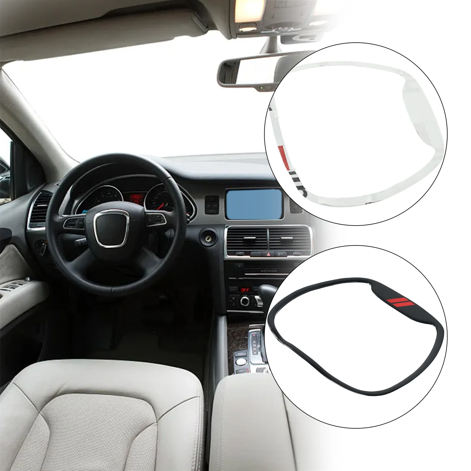 Garniture Anneau Central Volant Pour Jeep Grand Cherokee SRT8 2014-2020 - Accessoire Intérieur Noir, Protection Anti-rayures