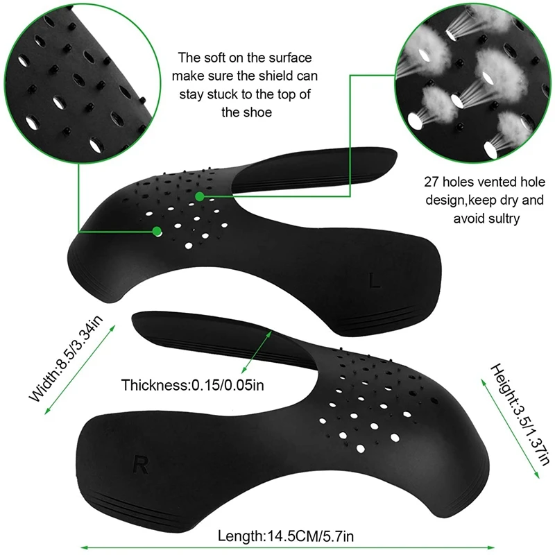 4Pcs Falte Protector Schuh Anti Falte Biegen Riss Kappe Kappe Unterstützung Schuh Bahre Leichte Halten Schild Turnschuhe