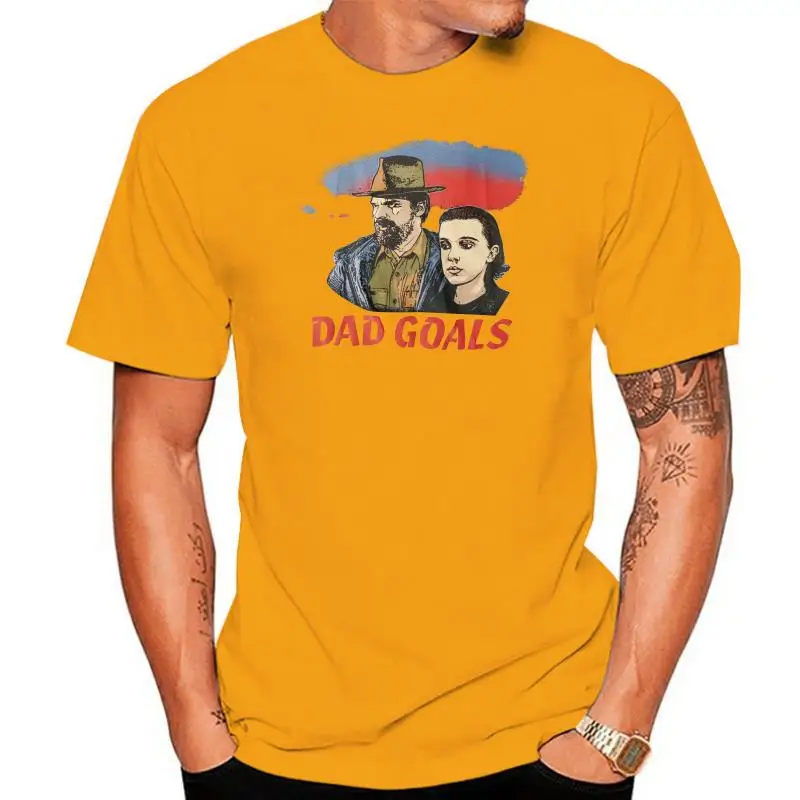 thumbnail image 1 of Stranger tee Things Dad Goals Chief Hopper Eleven TV Show Mens T Shirt, 1 of 5