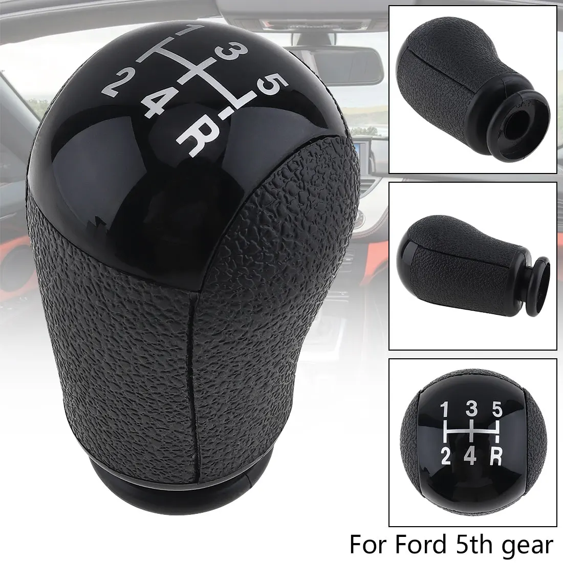 

5 Speed Manual Transmission Gear Shift Handball Knob for Ford Focus Mondeo MK3 S MAX Mustang Galaxy Fiesta MK6 5 Gear Models