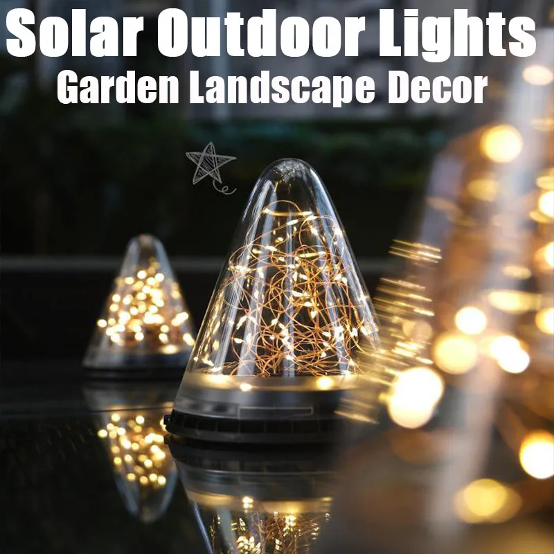 2Pcs Waterproof Solar Courtyard Gardens Outdoors Lightings Wall LED Landscape Lamps Lawn Landscape Decors crystal luces exterior