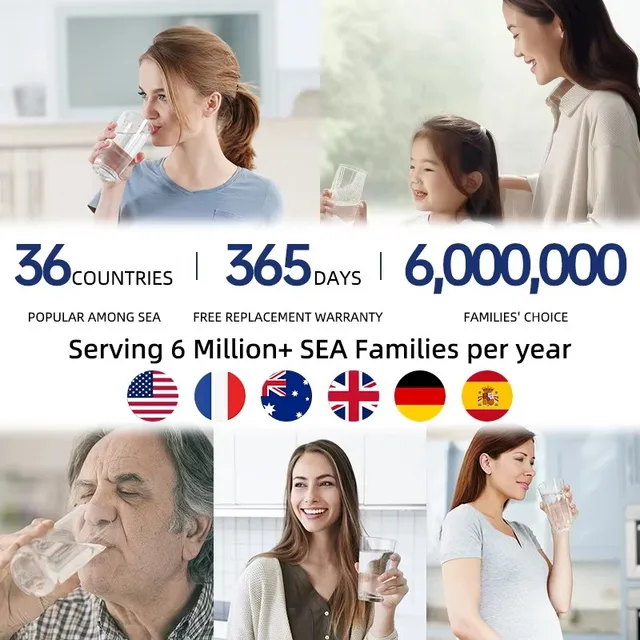 เครื่องกรองน้ําทั้งบ้านสําหรับใช้ในครัวเรือนและเชิงพาณิชย์ สแตนเลส ดื่มโดยตรง ก๊อกน้ําห้องครัว ตัวกรองท่อน้ํา 6