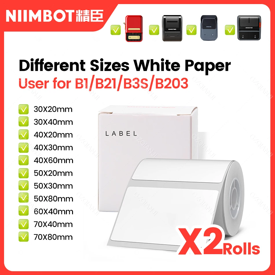 Niimbot Paper With Different Size Official Sticker Label Paper For B21 Printer Price Name Tag Printing - Printers - AliExpress
