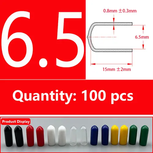 Rubber Cap Sleeve Soft Elasticity Silicone Protective Cover  Sealing Plug Thread Protection Sleeve Black Red White Blue 1.5-24mm - Image 16