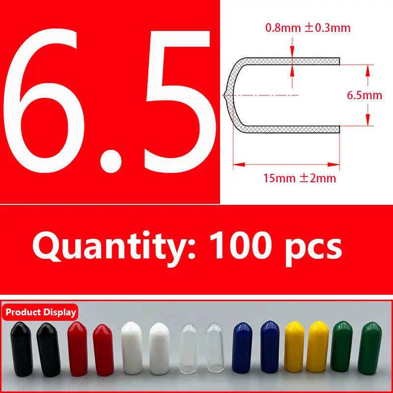 Rubber Cap Sleeve Soft Elasticity Silicone Protective Cover  Sealing Plug Thread Protection Sleeve Black Red White Blue 1.5-24mm - Image 16