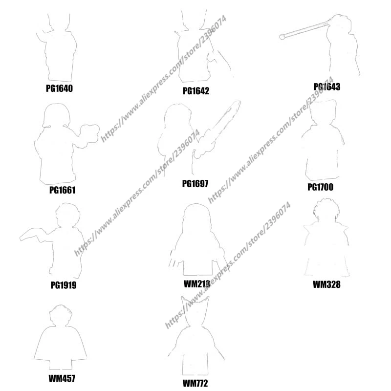 

1 шт., фигурки-конструкторы PG1640 PG1642 PG1643 PG1661 PG1697 PG1700 PG1919 WM219 WM328 WM457 WM772 Series-025