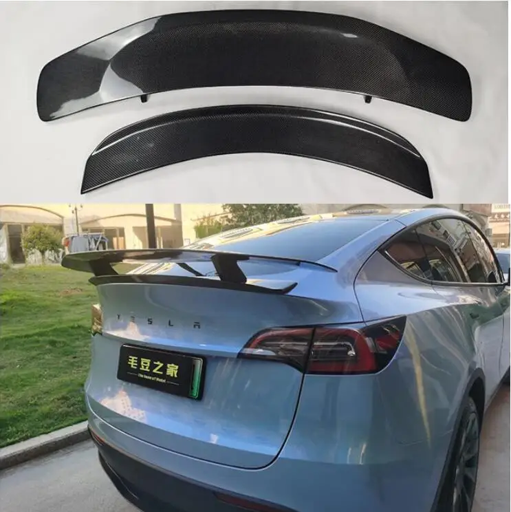 

FRP/ Forge Carbon Fiber Car Rear Wing Trunk Lip Spoiler For Tesla Model Y 2020 2021 2022 2023
