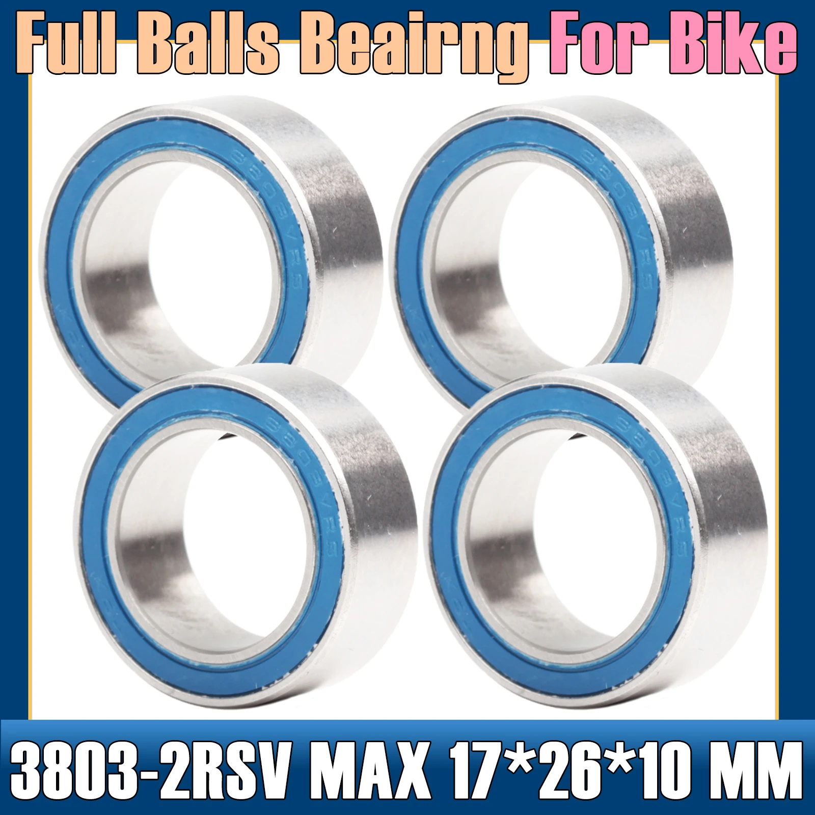 38032rs Max Bearing 17*26*10 Mm ( 4 Pcs ) Double Row Full Balls