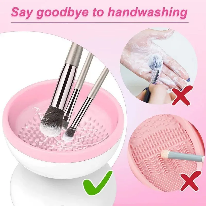 NEWEST Makeup Brush Cleaner Machine, Two Gears Speed and Dehydration Function，Travel Portable Automatic