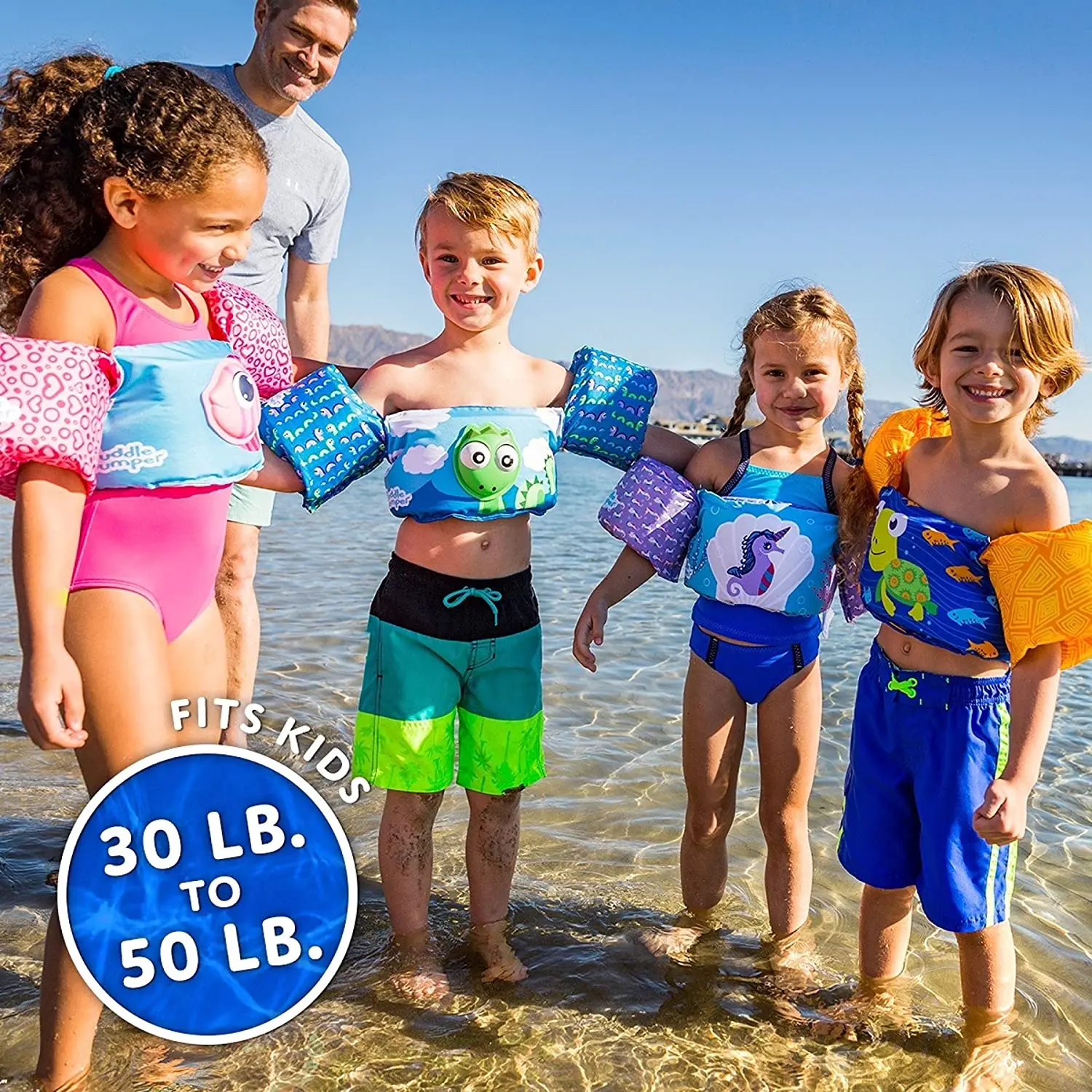 QueenHome Swimming Float Vest for Kids,Back Float Buoyancy Aid for Swimming Swim Training Jacket Inflatable Arm Bands Kids Arm Floats Kids Swimming & Floatation Buoyancy Learning Aid Childrens Pool 