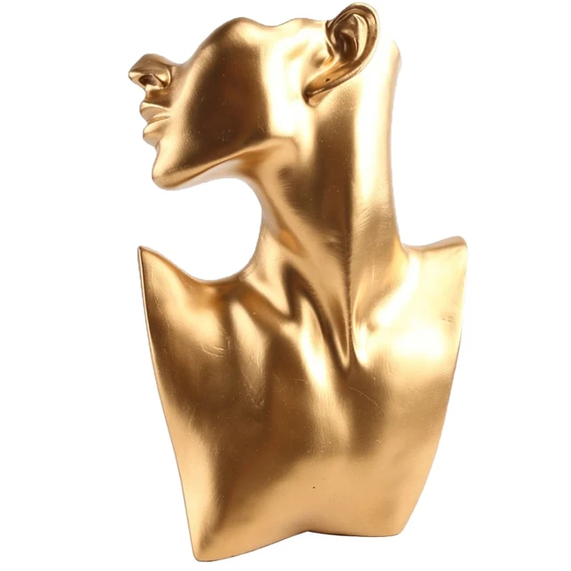Buste d'exposition de Mannequin de collier de pendentif de bijoux en résine pour le présentoir de fenêtre d'affichage de support d'oreille