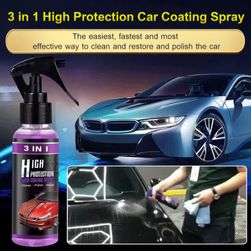 Car Ceramic Coating Spray 100/200/400ml Rayhong 3 in 1 High Protection Quick Car Coating Spray cleaning repair polishing