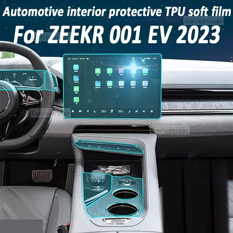 

For ZEEKR 001 EV Electric 2023 2022 Navigation Automotive Interior Panel Screen Protective Film TPU Anti-Scratch Sticker Protect