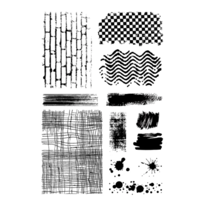 Background Theme Silicone Clear Stamps Watercolor Honeycomb Texture Transparent Rubber Seal Stamp For Decor Scrapbooking Journal,clear stamps clear rubber stamps