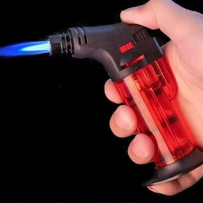 Briquet à gaz au Butane rechargeable à Jet élevé, torche réglable