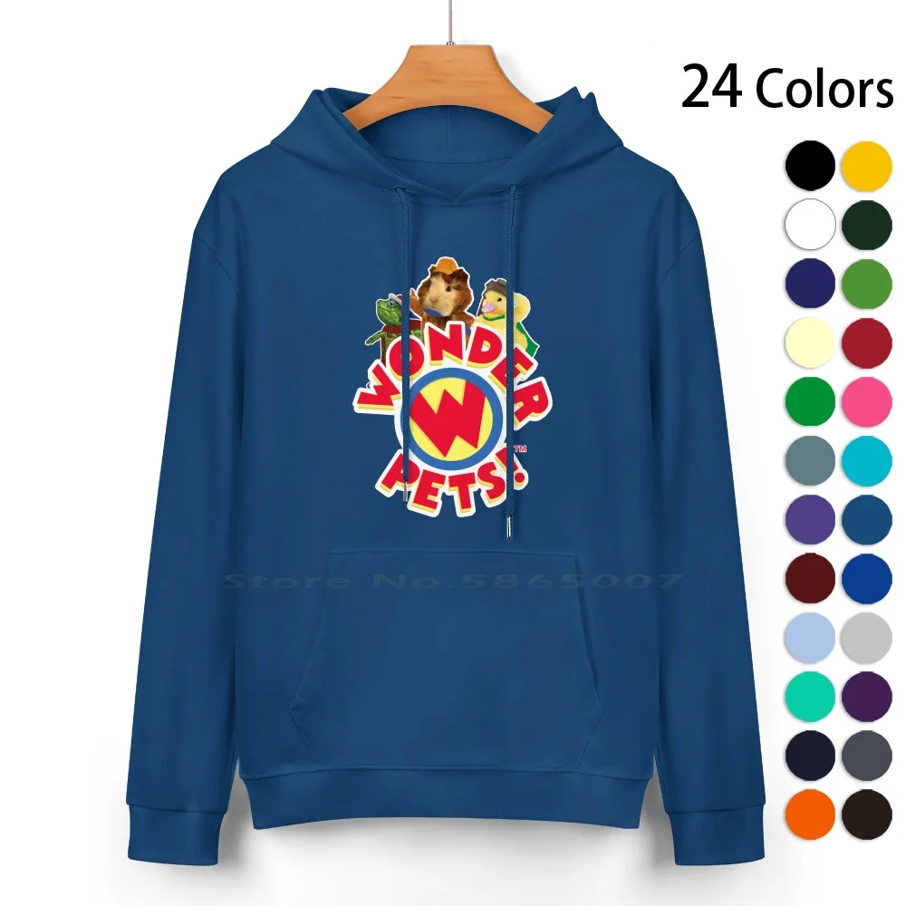 Siamo A Modo Nostro Maglione Con Cappuccio In Puro Cotone 24 Colori Wonder Pets Nick Jr Linny Ming Ming Animali Tuck 100% Cotone Con Cappuccio