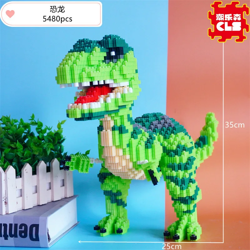 New Disney Building Blocks Dinosaur Boys Small Particle Puzzle Toys For Children, High Difficulty Ornament Gifts 5