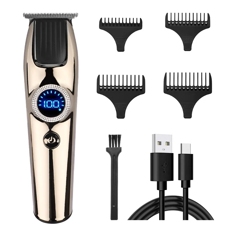 WAIKIL New Professional Men's Electric Barber Oil Head Electric scissors Carving Machine USB charge Hair clipper Hair trimmer 6