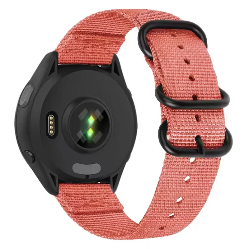 Premium Nylon Loop Band with Three-Ring Metal Buckle - Lightweight & Durable Bracelet