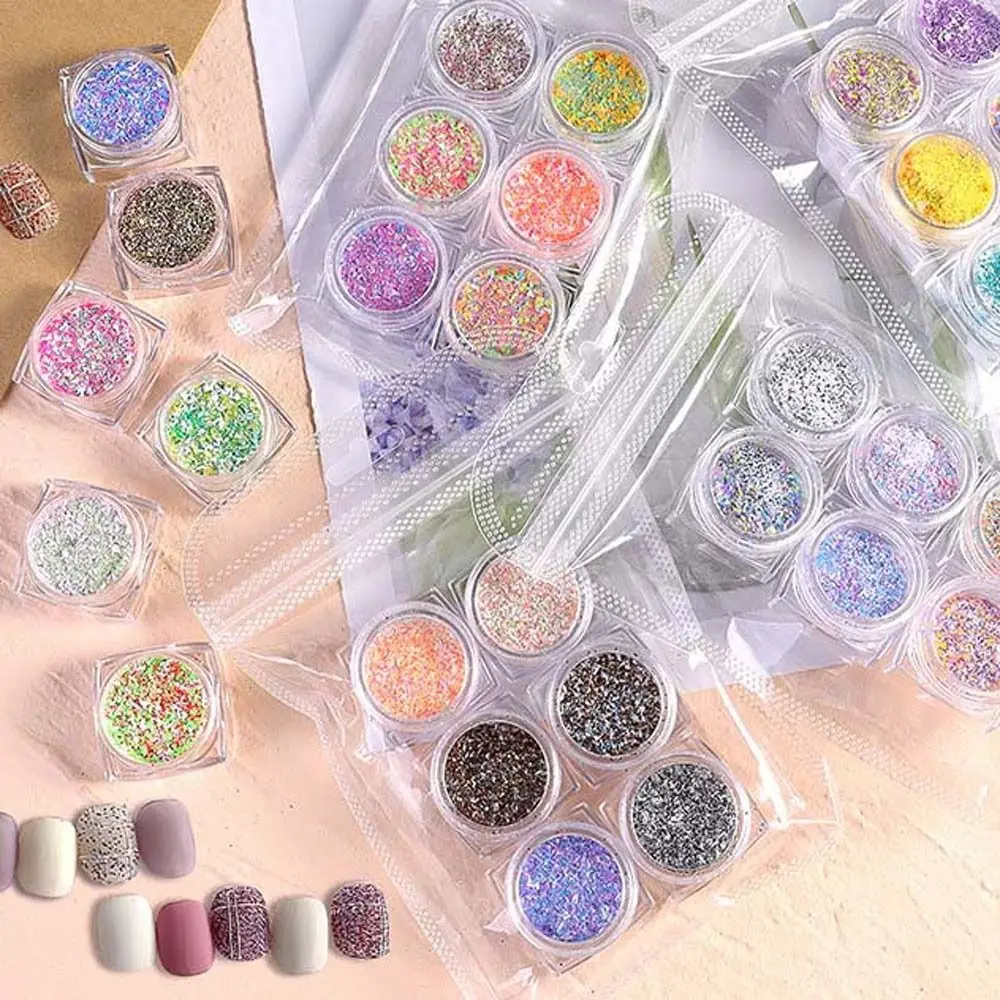 

Accessories Mixed Color Knit Weave Style Nail Woolen Sugar Powder Nails Dust Pigment Nail Glitter Powder DIY Nail Decorations