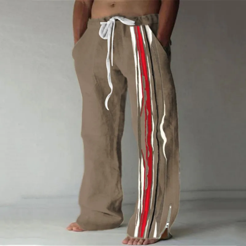 2024 3D Printing High Waisted Commuting Trend, Handsome And Versatile Sports Casual Wide Leg Pants, Loose Casual Pants 3